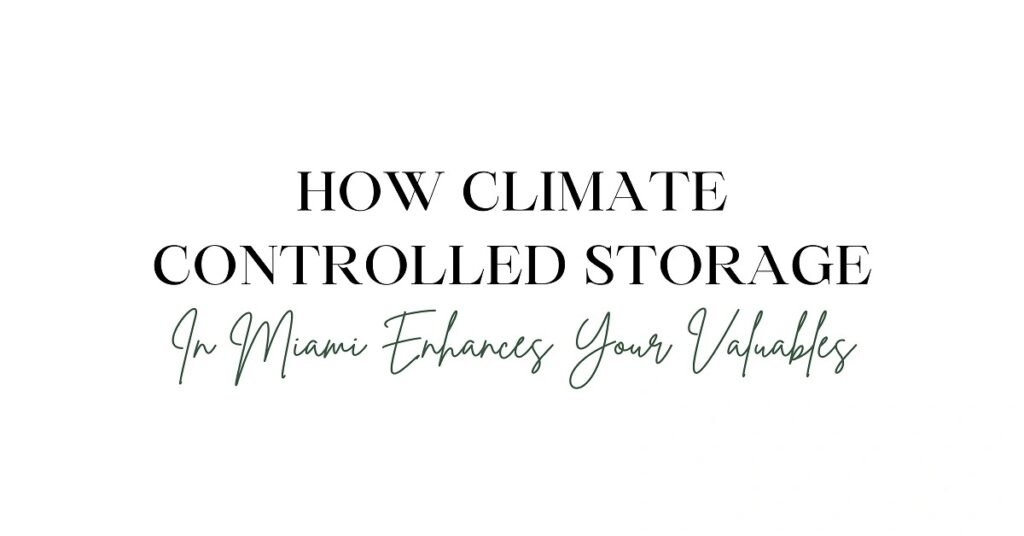 climate controlled storage Miami